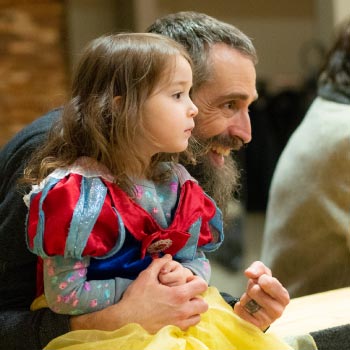 A father and daughter together